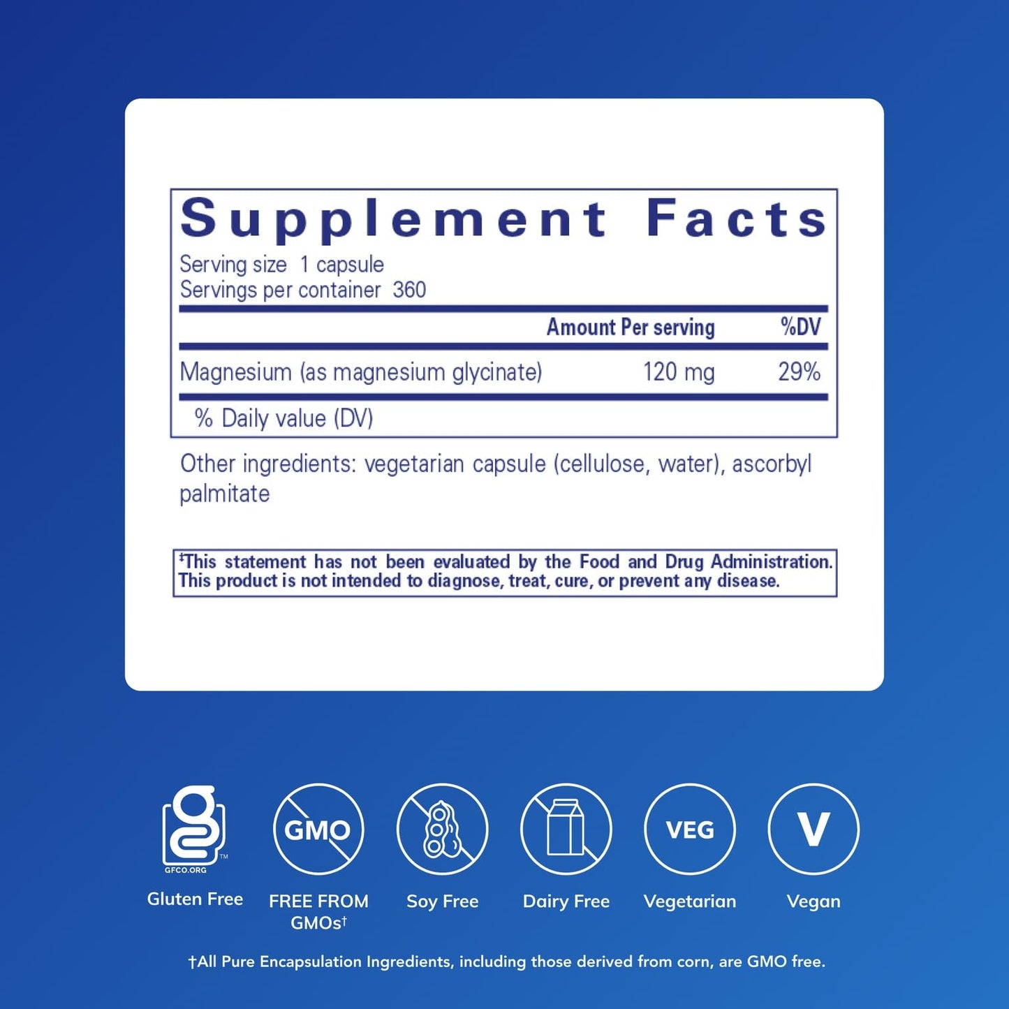 Pure Encapsulations Magnesium Glycinate — Stress, Sleep & Heart Health Support, 360 Capsules