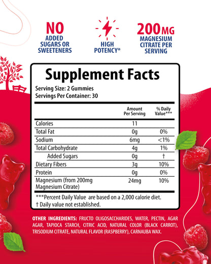 Magnesium Gummies 200mg – Calm Chews for Kids & Adults | Mood & Muscle Support