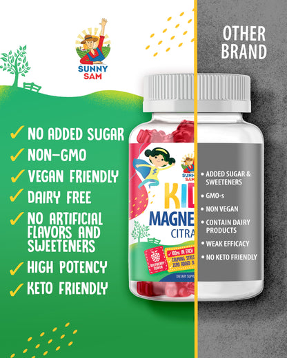Magnesium Gummies for Kids & Adults – 100mg Calm Magnesium Chews