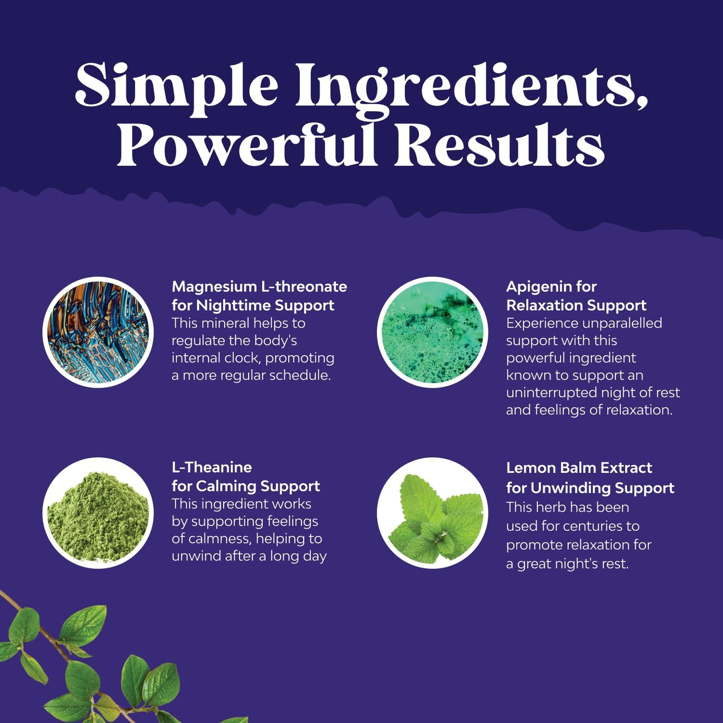 High Absorption Magnesium Sleep Supplement - Magtein L-Threonate + Apigenin Theanine for Rest (180 Ct)