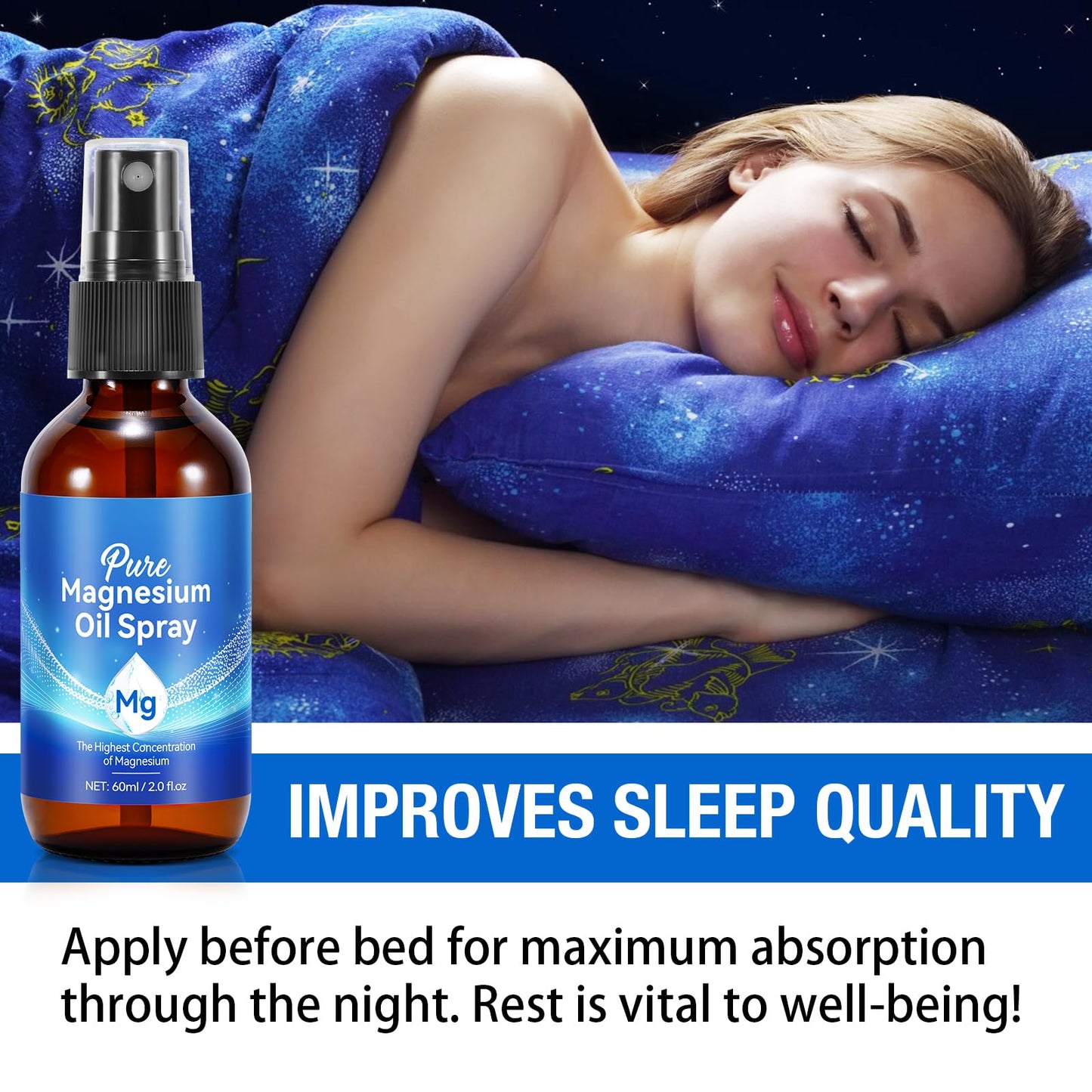 Generic Magnesium Oil Spray – Pure Topical Magnesium for Skin & Sleep (2 fl oz)