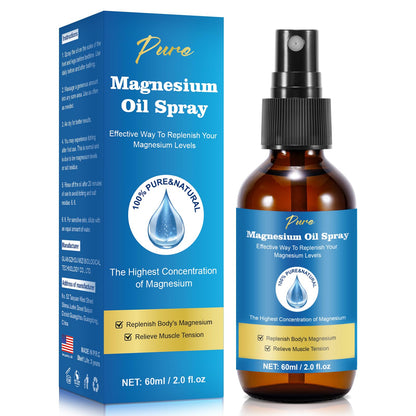 Pure Magnesium Oil Spray | Mg Oil for Feet – 2 oz / 60 ml