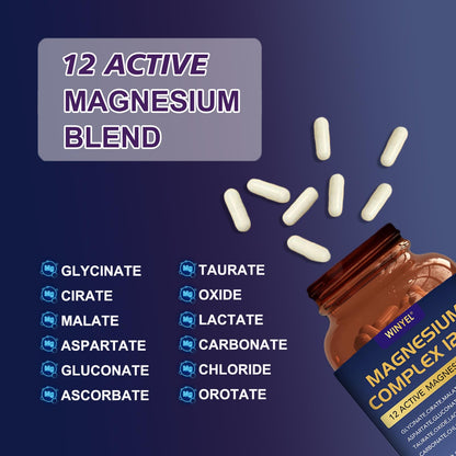 Magnesium Complex 700mg 12-in-1 | Sleep, Calm & Heart Health | Vegan 120 Caps
