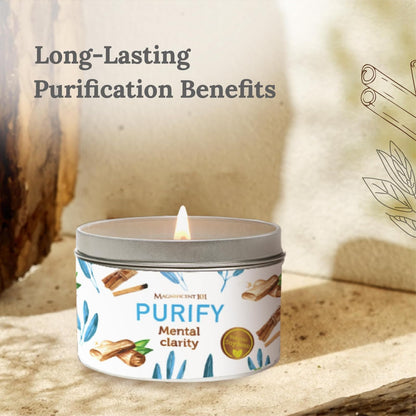 Magnificent 101 Sage Aromatherapy Candle – 6 oz Soy Wax, Palo Santo, Lavender & Sandalwood