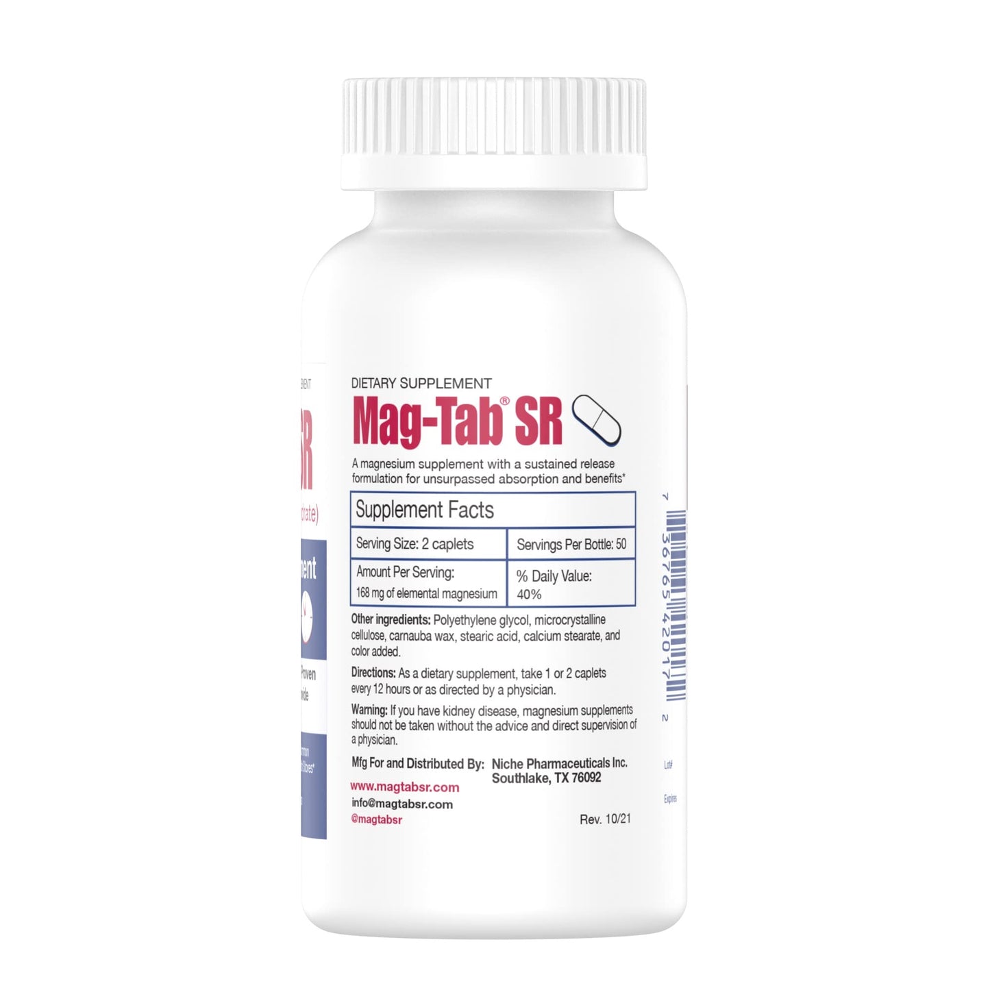 MAG-TAB SR Extended Release Magnesium Lactate – 100 Count