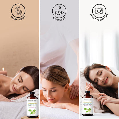 Majestic Pure Cinnamon Essential Oil - 4 Fl Oz, 100% Pure & Natural, Glass Dropper