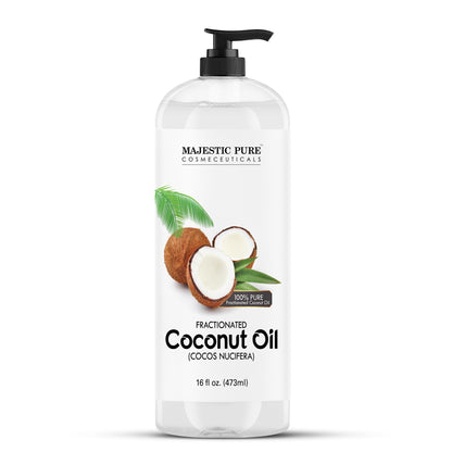Majestic Pure Fractionated Coconut Oil – 16 oz Carrier Oil