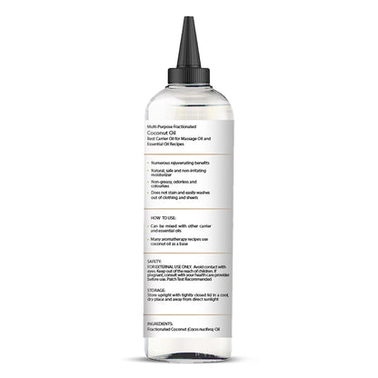 Majestic Pure Fractionated Coconut Oil – 6.8 fl oz Carrier Oil for Diluting Essential Oils & Massage