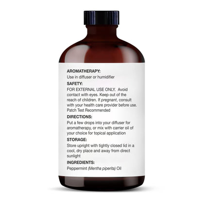 Majestic Pure Peppermint Essential Oil 4 Oz – 100% Pure & Natural, Glass Dropper