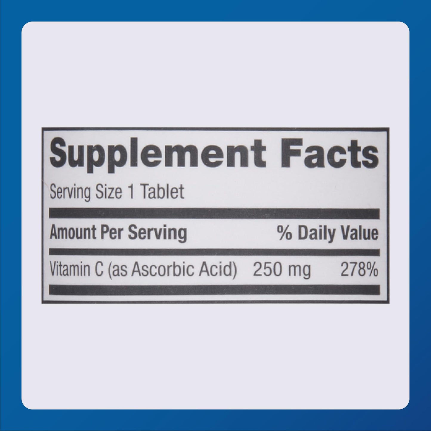 MAJOR Vitamin C 250 mg – 100 Tablets (1 Pack) | Dietary Supplement