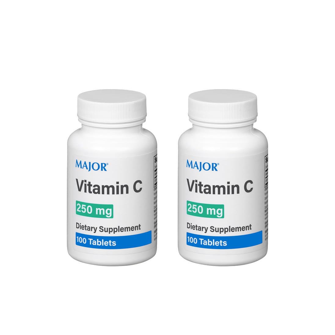 MAJOR Vitamin-C 250 mg Tablets – 100 CT (Pack of 2) | Major Pharmaceuticals