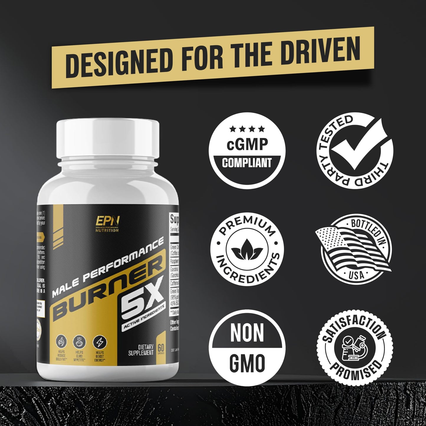 Nutrimend IQ Male Performance Burner – GLP-1 Fat Burner for Men