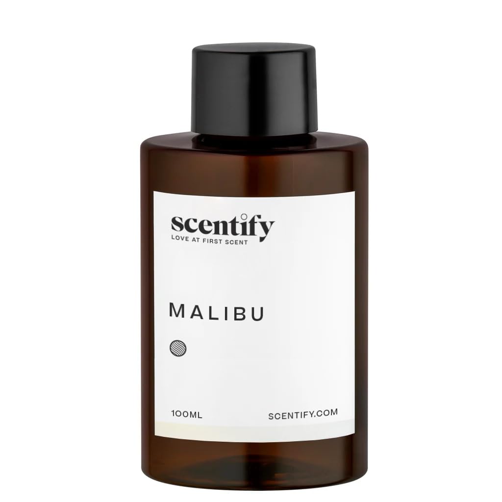 Scentify Malibu Aroma Oil Refill for Diffusers – Lemon, White Tea, Thyme, Cedar & Musk – 100ml (3.38 oz)