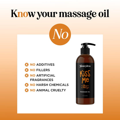Mango Sensual Massage Oil for Couples – Vegan, Non-Greasy, Mango Scent