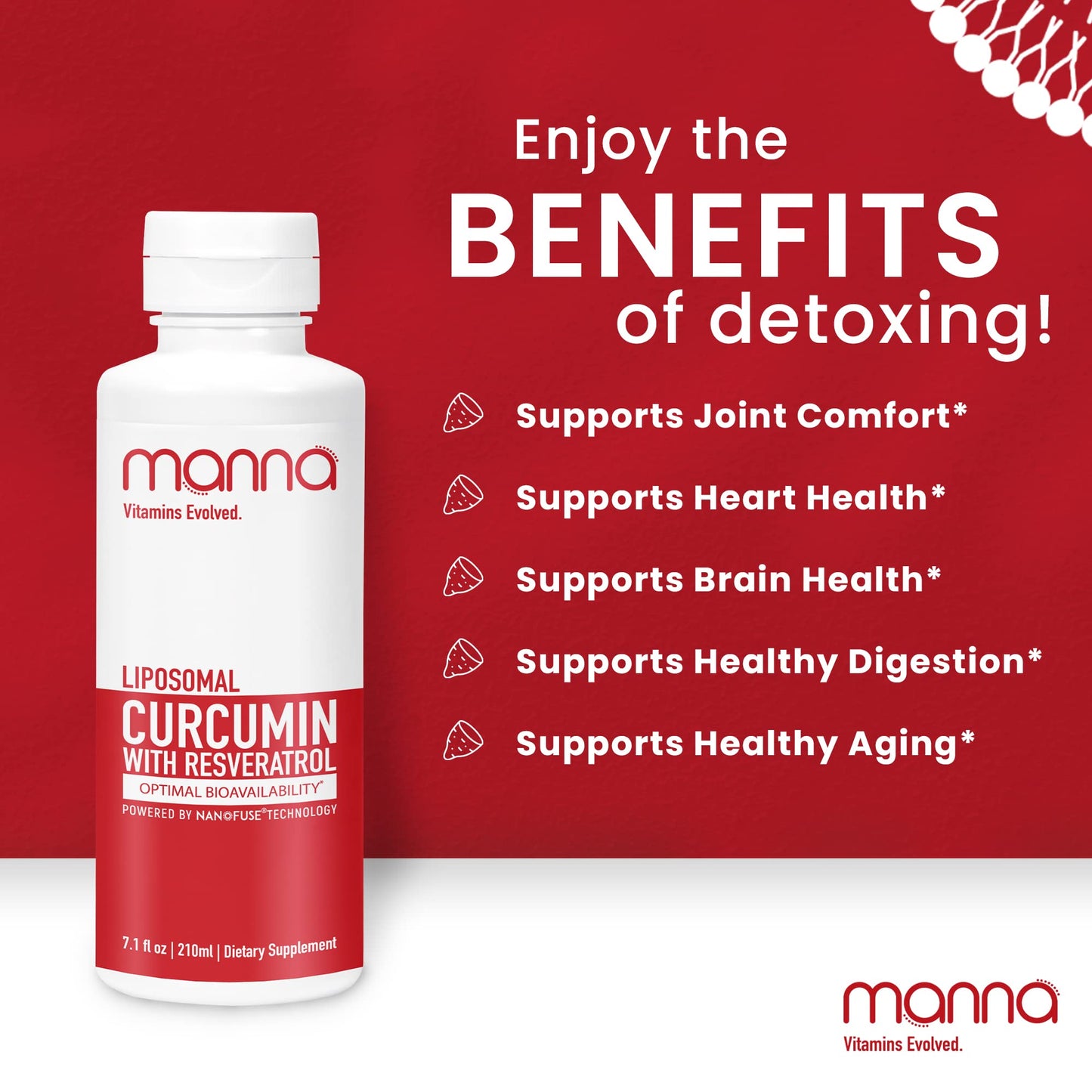 Manna Vitamins Evolved Curcumin with Resveratrol – Liposomal Curcumin Supplements