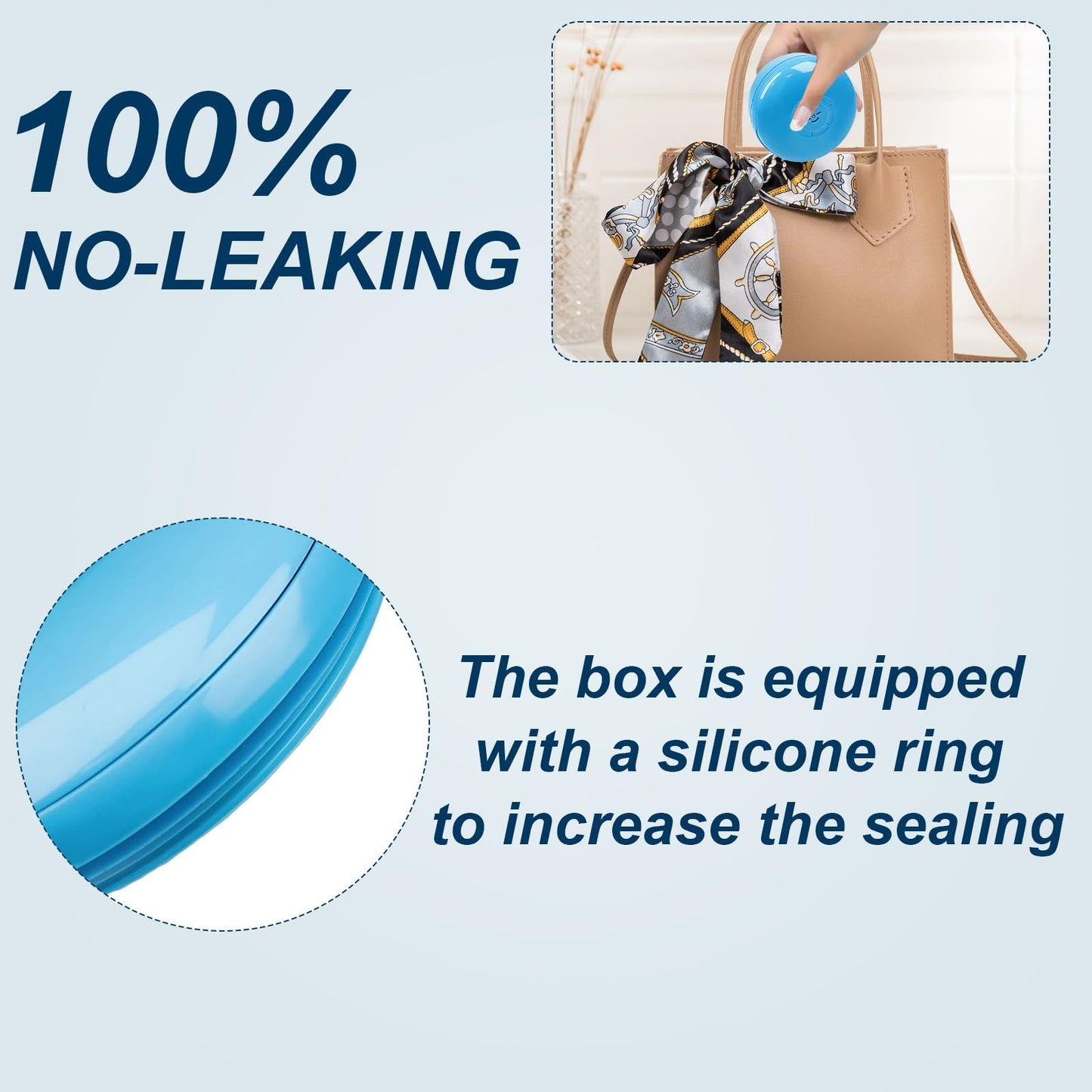 Maoerdental Retainer Cleaner Case - Double Layer, No-Leak Denture Bath (Blue)