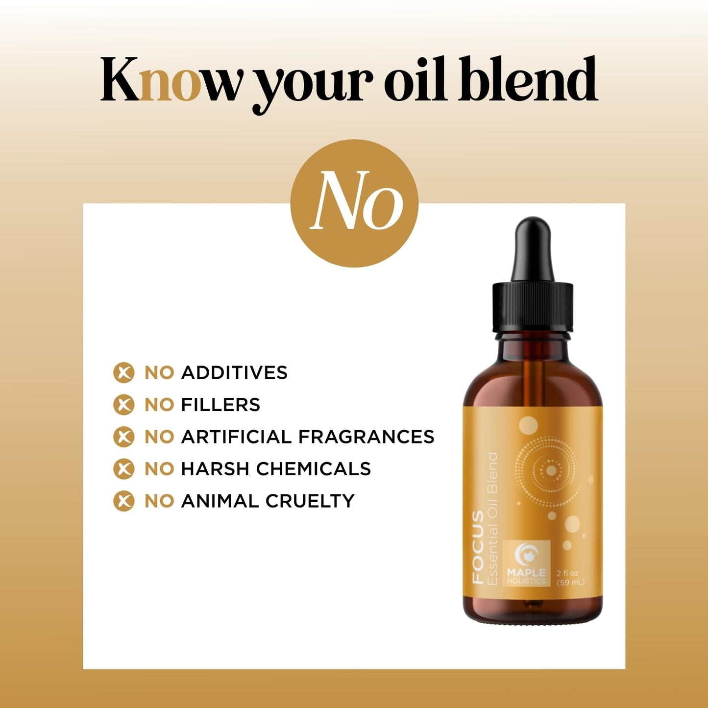 Focus Essential Oil Blend for Diffusers – Energizing Aromatherapy (Grapefruit, Bergamot, Peppermint & Eucalyptus) 2 oz