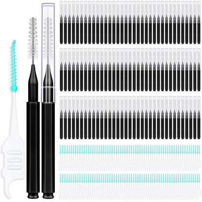 MAPVOLUT 200-Piece Interdental Brush Set for Braces - Travel-Friendly Oral Care