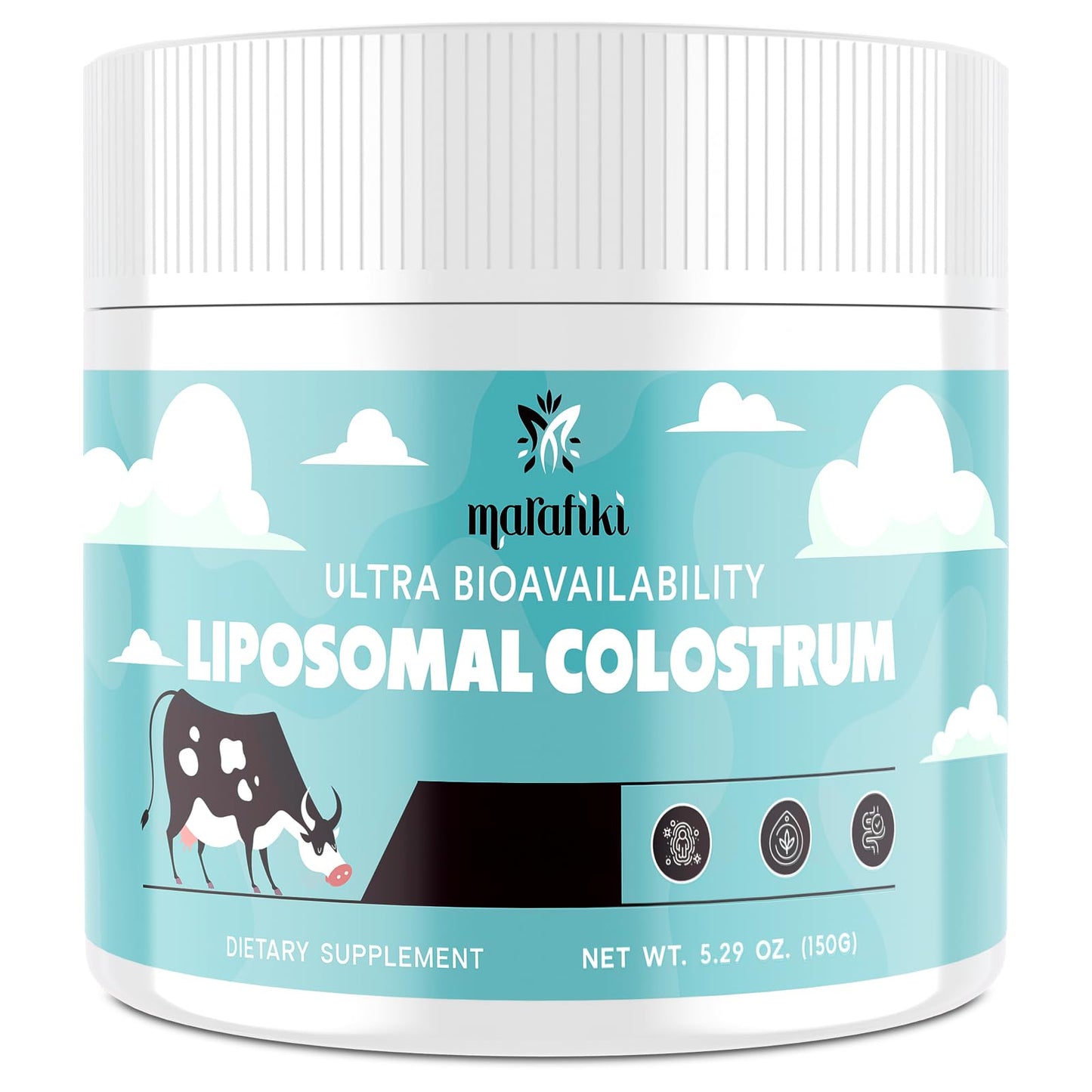 Marafiki Liposomal Bovine Colostrum - Grass-Fed, High Bioavailability, 60 Servings