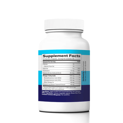 Marine D3 Omega-3 Calamari & Ecklonia Cava DHA - 60 Capsules | Marine Essentials