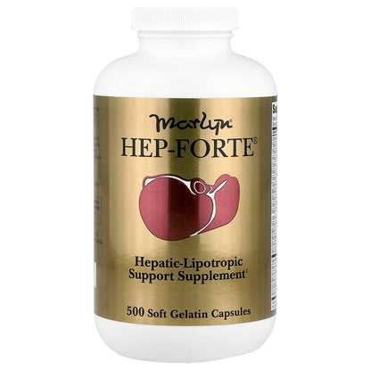 Marlyn HEP-FORTE: Liver Health Support Supplement with Beef Liver, Amino Acids, Antioxidants & Vitamins | 500 Softgels