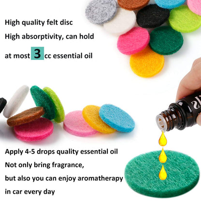 Maromalife 4 Pack Car Vent Clip Diffuser – 30mm Aromatherapy Diffusers with 40 Felt Pads