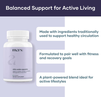 Mars Nitric Oxide Capsules - 120 Capsules | Nitric Oxide 02