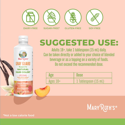 MaryRuth Organics Gray Guard Liposomal - Supports Natural Hair Color (15.22 fl oz)
