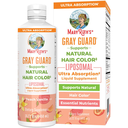 MaryRuth Organics Gray Guard Liposomal - Supports Natural Hair Color (15.22 fl oz)