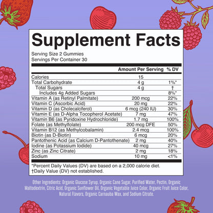 MaryRuth Organics Kids Multivitamin Gummies | 60 Count | Vegan | For Ages 4+ | 2 Gummies Daily