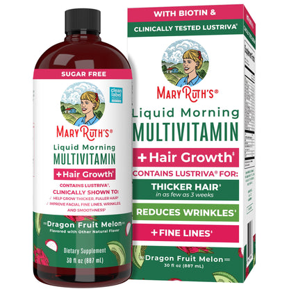MaryRuth Organics Liquid Multivitamin + Lustriva Hair Growth for Women | Thicker Hair