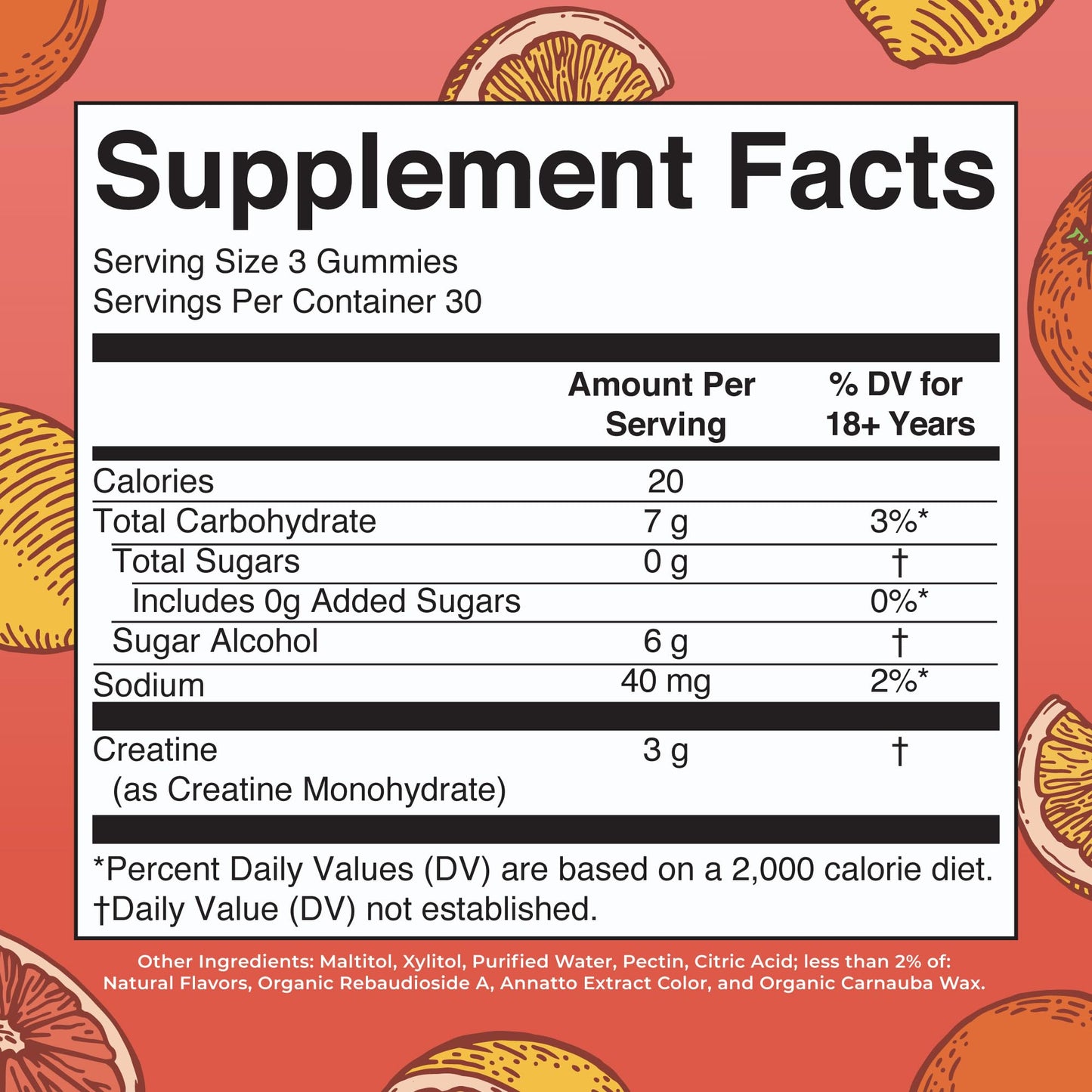 MaryRuth Organic Creatine Gummies – 3g per Serving, Vegan & Sugar Free, Tangerine Citrus