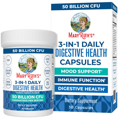 MaryRuth Organics 3-in-1 Probiotics for Digestive Health | 50B CFU, 23 Strains, Vegan