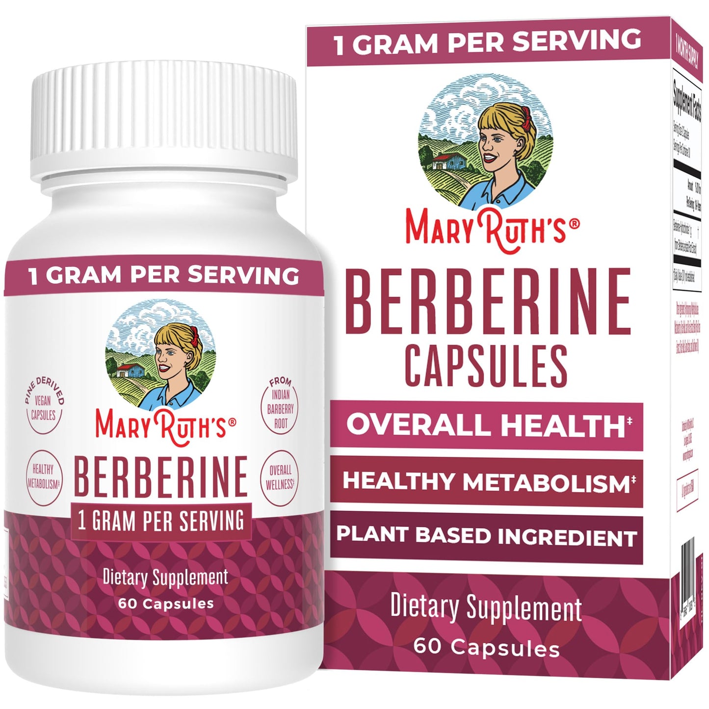 MaryRuth Organics Berberine 1000 mg – 30 Servings | Vegan Capsules