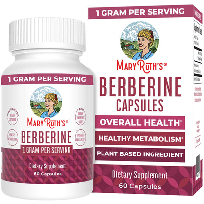 MaryRuth Organics Berberine 1000 mg – 30 Servings | Vegan Capsules