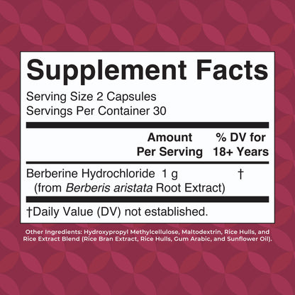 MaryRuth Organics Berberine 1000 mg – 30 Servings | Vegan Capsules