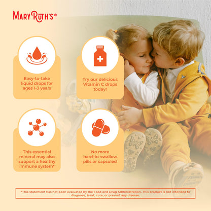 MaryRuth Organics Toddler Vitamin C Drops | USDA Organic Vitamin C for Ages 1-3 | Immune Support & Overall Health | Vegan | Non-GMO | Gluten Free | 30 Servings