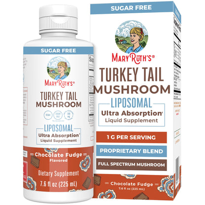 MaryRuth Organics Turkey Tail Liposomal Mushroom Supplement – 200mg Beta-Glucans | Vegan | 7.6 oz