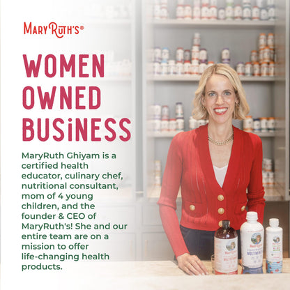 MaryRuths Liquid Multivitamin + Hair Growth | Lustriva Biotin 10000mcg | Thicker Hair & Skin Support | Ages 18+ | 15.22 Fl Oz