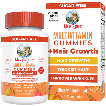 MaryRuth's Hair Growth Gummies with Lustriva | Biotin 10000 mcg | 30 Servings