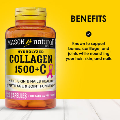 Mason Natural Collagen 1500mg with Vitamin C, Biotin & Calcium | Hair & Nails