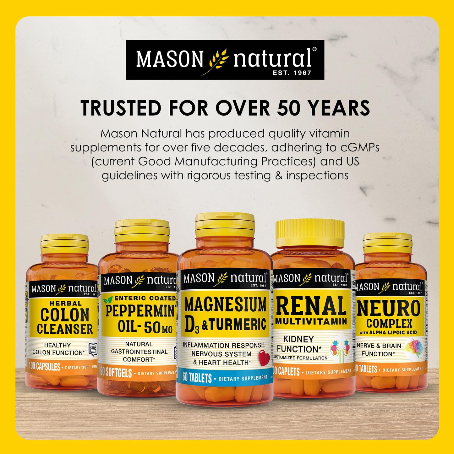 Mason Natural Daily Mini Multi Vitamins with Iron – 100 Day Supply (1 Pack)