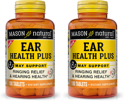 Mason Natural Ear Health Plus with B Vitamins - 50 Day Supply (Pack of 2)