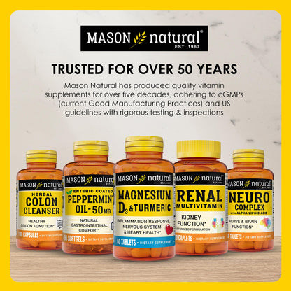 MASON NATURAL Glucosamine Chondroitin 1500/1200 with Vitamin C – 280 Capsules (3 Month Supply)