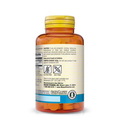MASON NATURAL Zinc 100 mg – 100 Tabs | Immune Support
