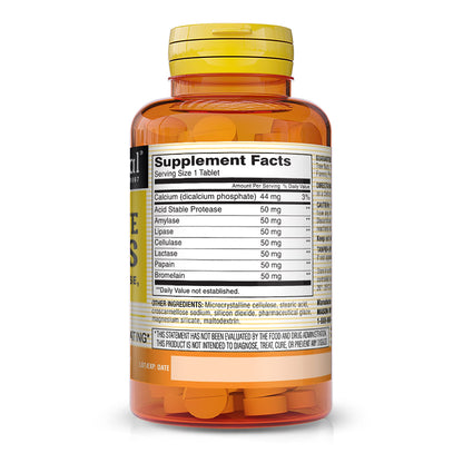 Mason Naturals Plant-Based Digestive Enzymes – Bromelain, Lactase & Papain – 60 Capsules