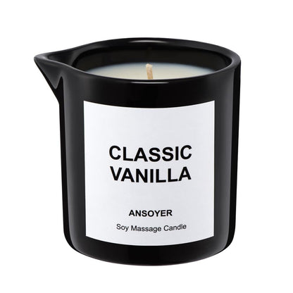 Massage Oil Candle for Men – Ultra Hydrating 8.1oz Classic Vanilla