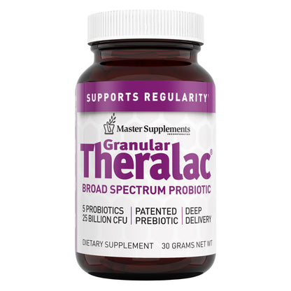 Master Supplements Granular Theralac – 1.05 oz Probiotic Powder for Gut Health | 40 Servings | Vegan & Gluten Free