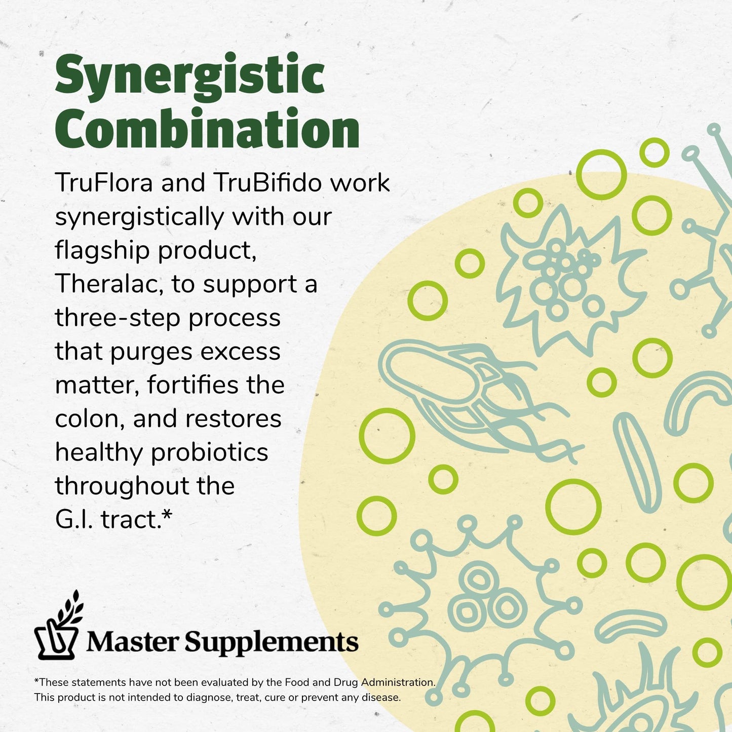 Master Supplements 30-Day Probiotic Gut Reset - Includes Theralac (30 ct.), TruBifido (30 ct.) & TruFlora (30 ct.) - Supports Optimal Gut Health - Gluten Free