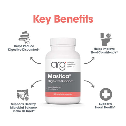 Allergy Research Group Mastica - 500 mg Mastic Gum Capsules for Digestive Support (120 Count)